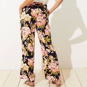 NWT Loft Wide leg floral pants